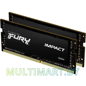 Оперативная память Kingston FURY Impact 2x8GB DDR4 SODIMM PC4-25600 (KF432S20IBK2/16)